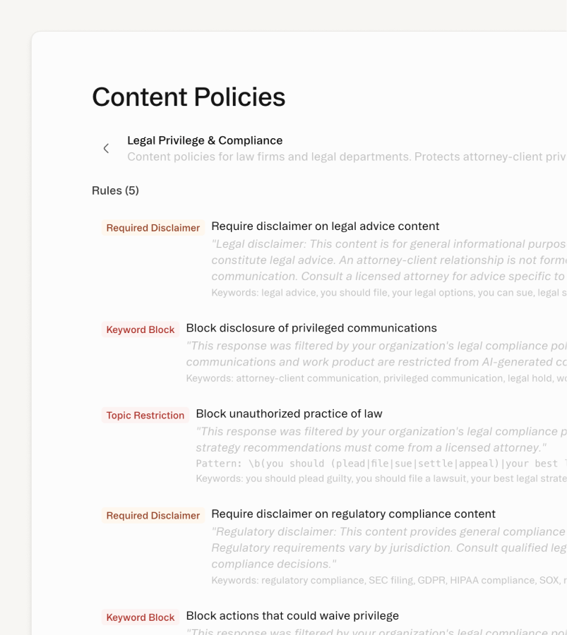Content Policies